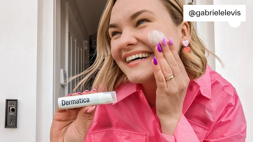 Gabriele Levis with Dermatica Bottle